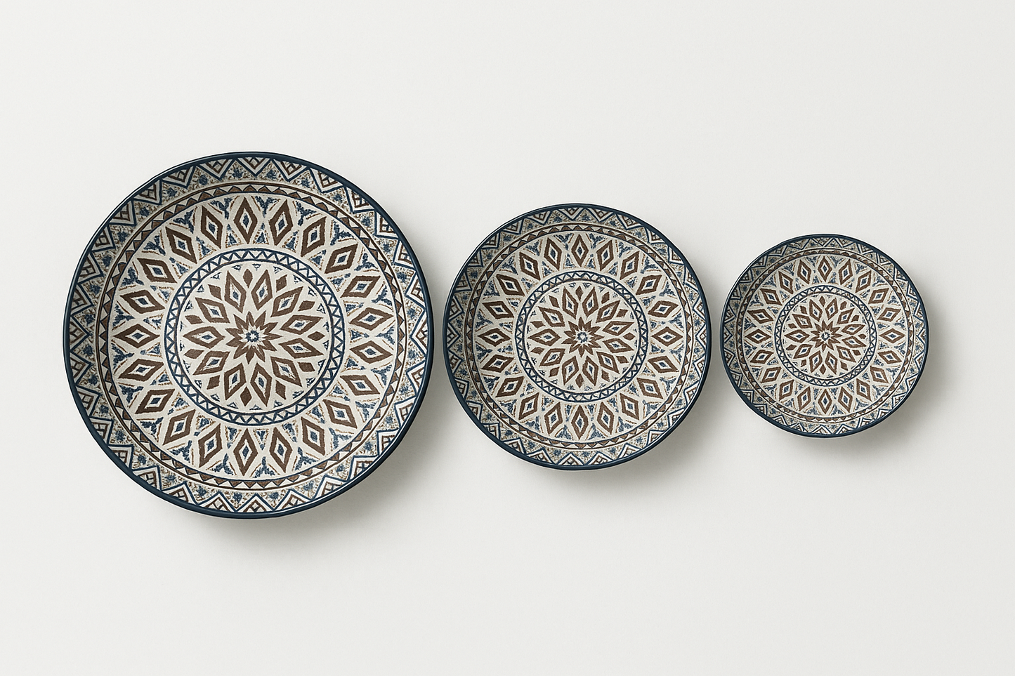 18-Piece Bohemian-Inspired Dinnerware Set for 4 – Includes Plates & Serving Bowls