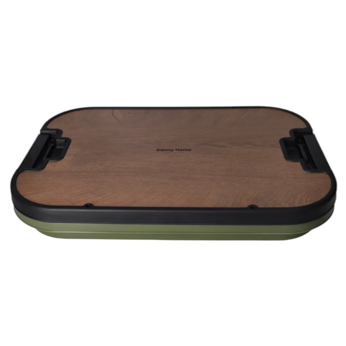 Collapsible Outdoor Storage Box with Wooden-Style Lid – Durable & Portable for Camping