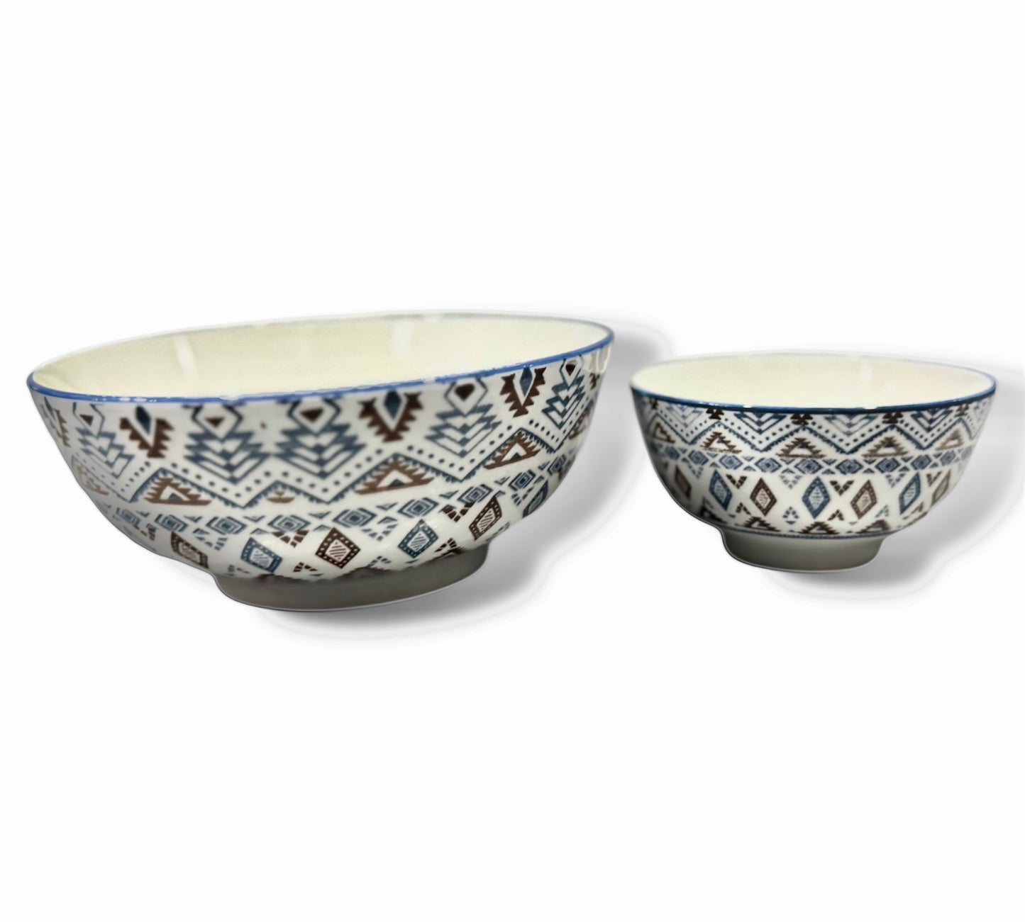 18-Piece Bohemian-Inspired Dinnerware Set for 4 – Includes Plates & Serving Bowls