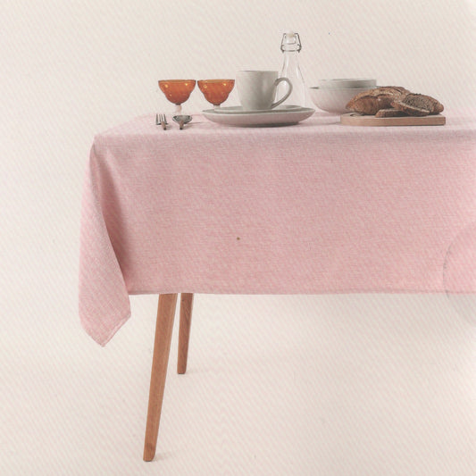 Blush Pink Chevron Tablecloth – 140x180cm Soft Cotton Blend