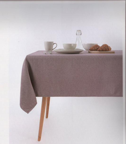 Dusty Mauve Textured Tablecloth – 140CM x 180CM