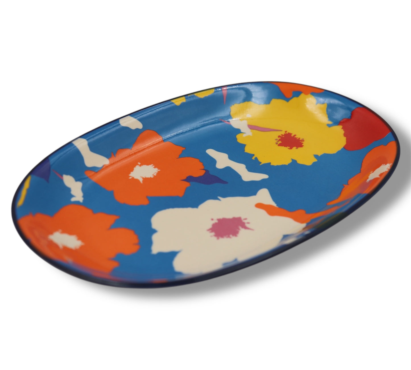 Set of 4 Vibrant Ceramic Snack Plates – Bold, Playful & Practical